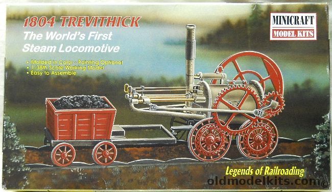 Minicraft 1/38 1804 Trevithick The Worlds First Steam Locomotive, 11102 plastic model kit